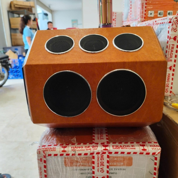 Loa xách tay V-225 D18 - Loa karaoke 18 đường tiếng [BH 12 tháng]