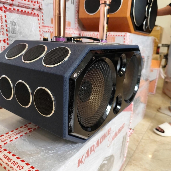 Loa xách tay V-220 D18 - Loa karaoke 18 đường tiếng, 2 bass 20cm [BH 12 tháng]