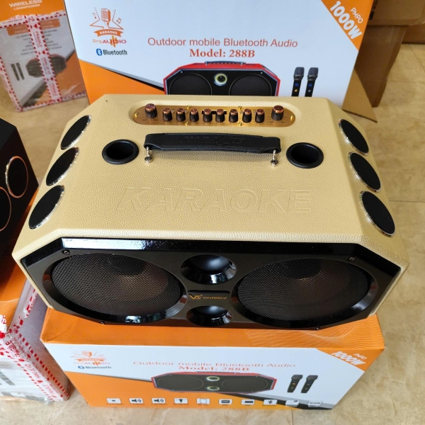 Loa xách tay V-220 D16 - Loa karaoke 2 bass 20 16 đường tiếng [BH 12 tháng]