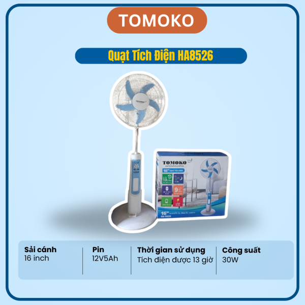 QUẠT TÍCH ĐIỆN TOMOKO HA8526
