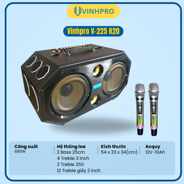 LOA XÁCH TAY VINHPRO V-225 K20