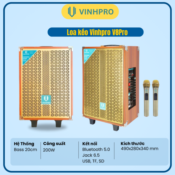 LOA KÉO VINHPRO V8 PRO