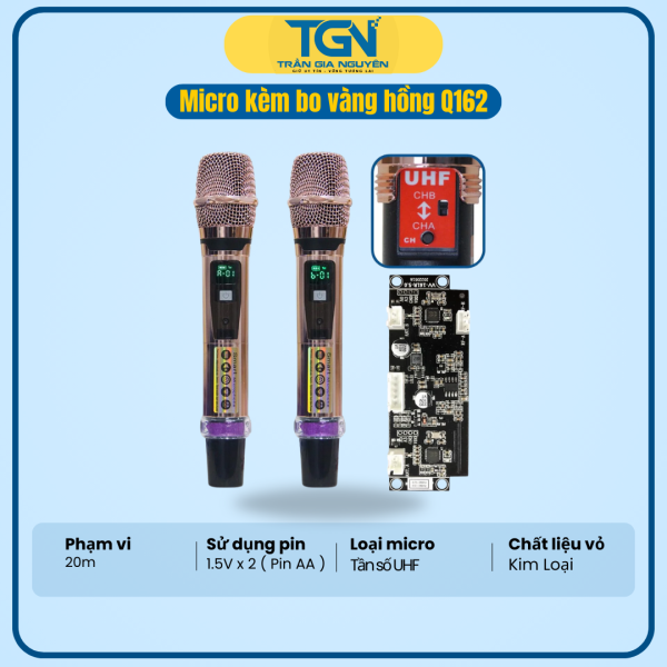 MICRO KÈM BO VÀNG HỒNG Q162