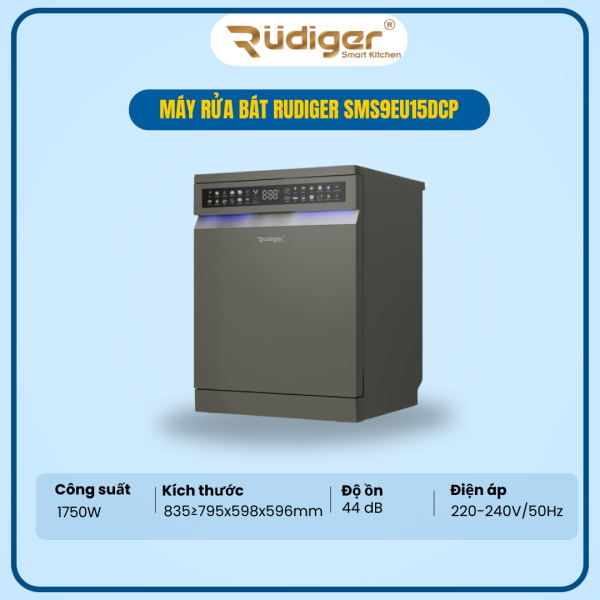 MÁY RỬA BÁT RUDIGER SMS9EU15DCP