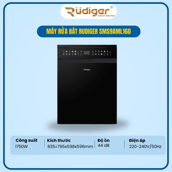 MÁY RỬA BÁT RUDIGER SMS9AML16D