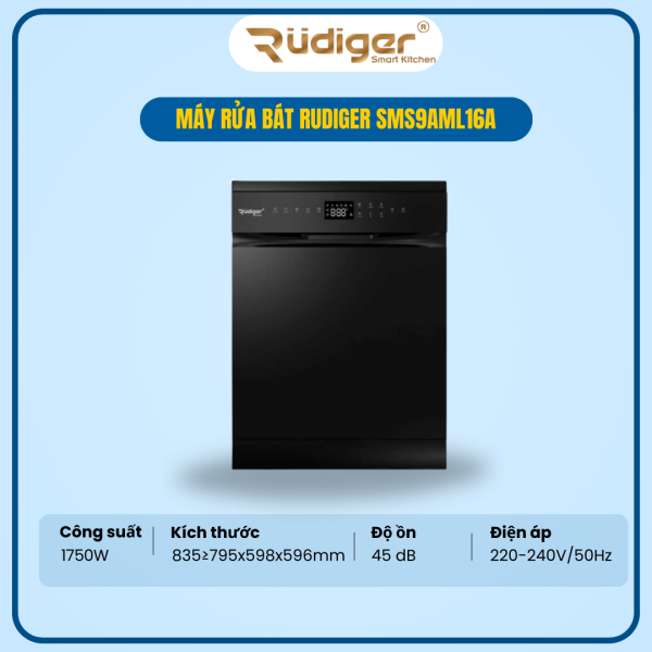 MÁY RỬA BÁT RUDIGER SMS9AML16A