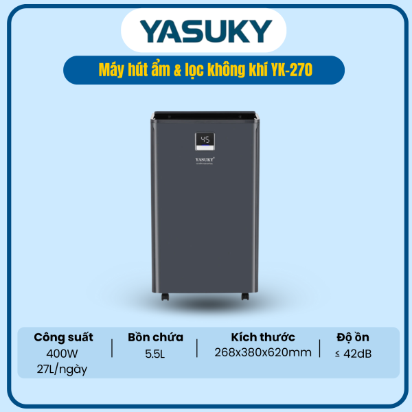 MÁY HÚT ẨM & LỌC KHÔNG KHÍ YASUKY YK-270