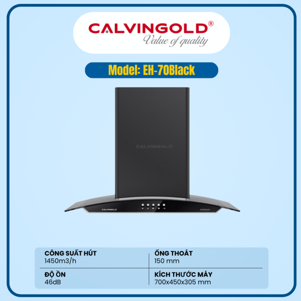 MÁY HÚT MÙI CALVINGOLD EH-70BLACK