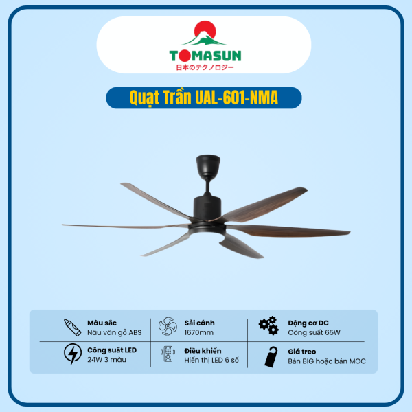 QUẠT TRẦN TOMASUN UAL-601-NMA