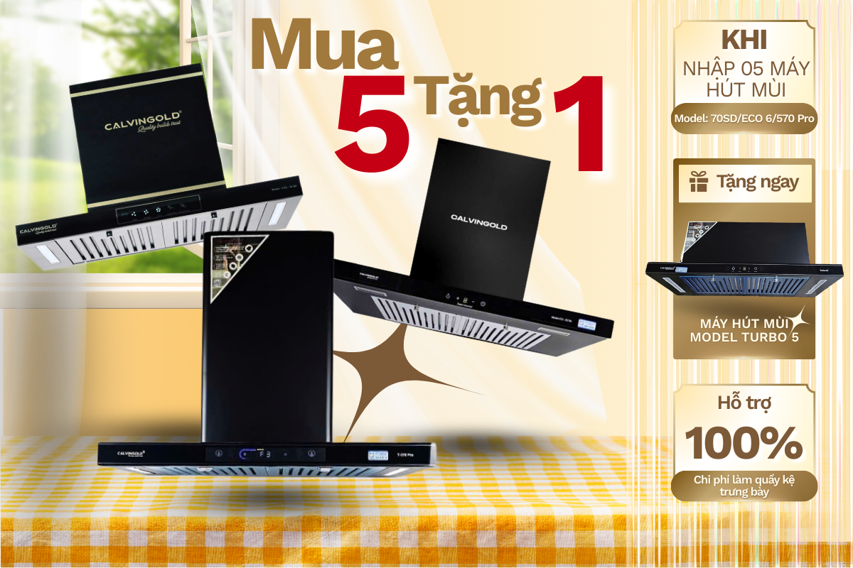 Mua 5 máy hút mùi tặng 1 máy