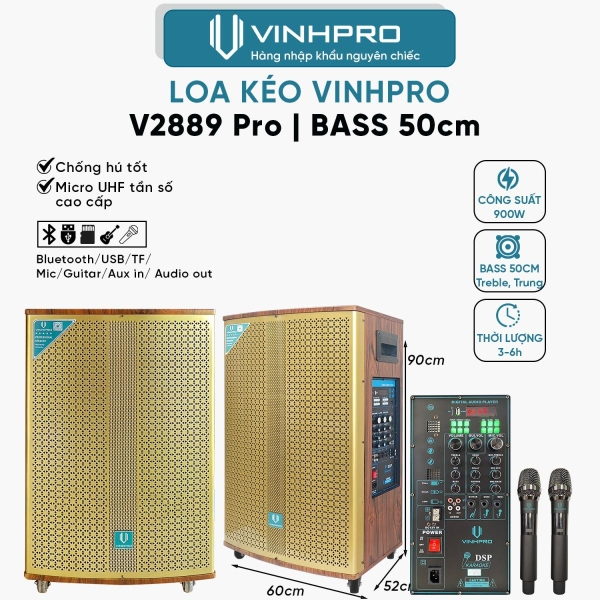 Loa kéo VINHPRO V2889 - Bass 50