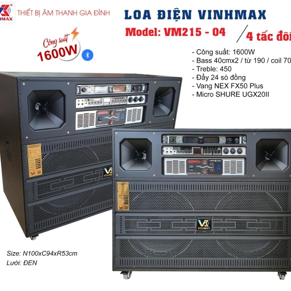 Loa điện VINHMAX VM215-04