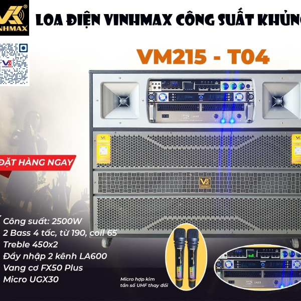 Loa điện VINHMAX VM215-T04