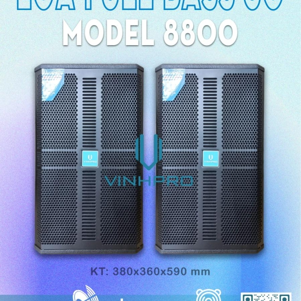 Loa Full Vinhpro VN-8800 – Công Suất 1400W, Âm Thanh Sắc Nét Với Bass Xương Nhôm