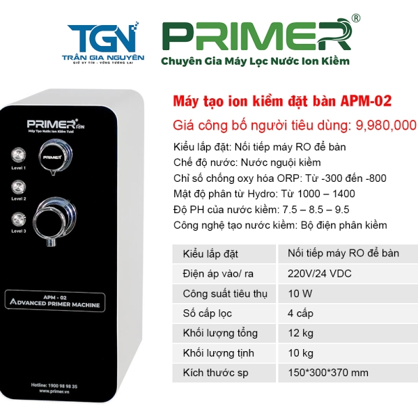 Máy tạo ion kiềm đặt bàn APM-02