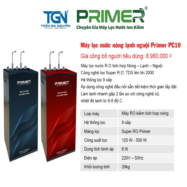 Máy lọc nước nóng lạnh nguội Primer PC10