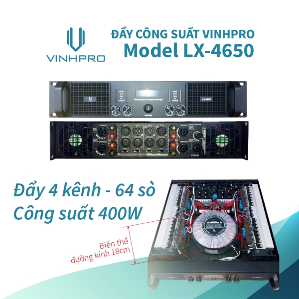 Đẩy Nhập Vinhpro LX-4650(4x400W)