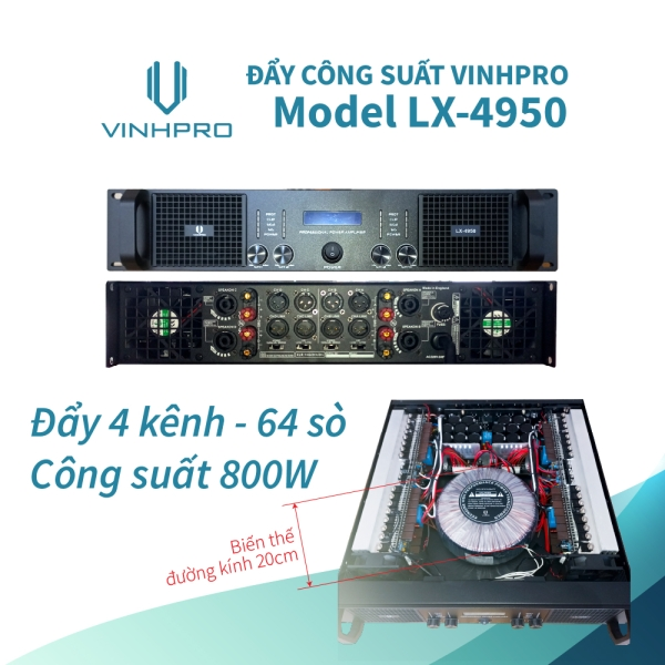 Đẩy Nhập Vinhpro LX-4950(4x800W)