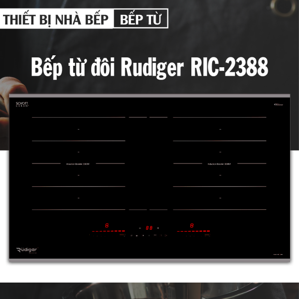 Bếp từ đôi Rudiger RIC-2388