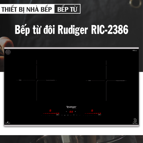 Bếp từ đôi Rudiger RIC-2386