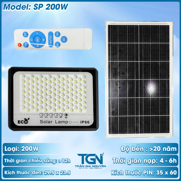 Đèn Pha NLMT  IP67 SP-200w(Trắng)