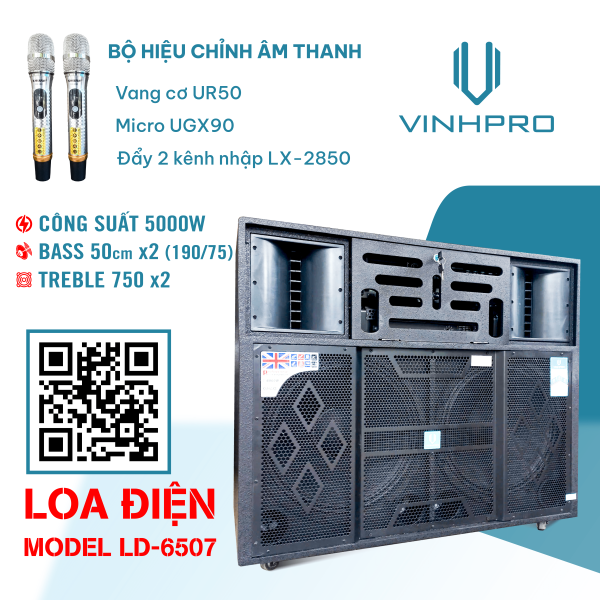 Loa Điện LD-6507 công suất cực lớn lên đến 5000W