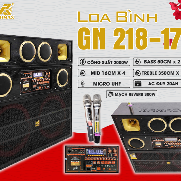 LOA BÌNH THƯƠNG HIỆU VINHMAX 2 BASS 50 - MODEL GN218-17PRO