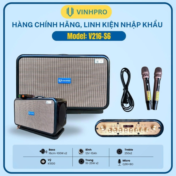 LOA XÁCH TAY VINHPRO V216-S6